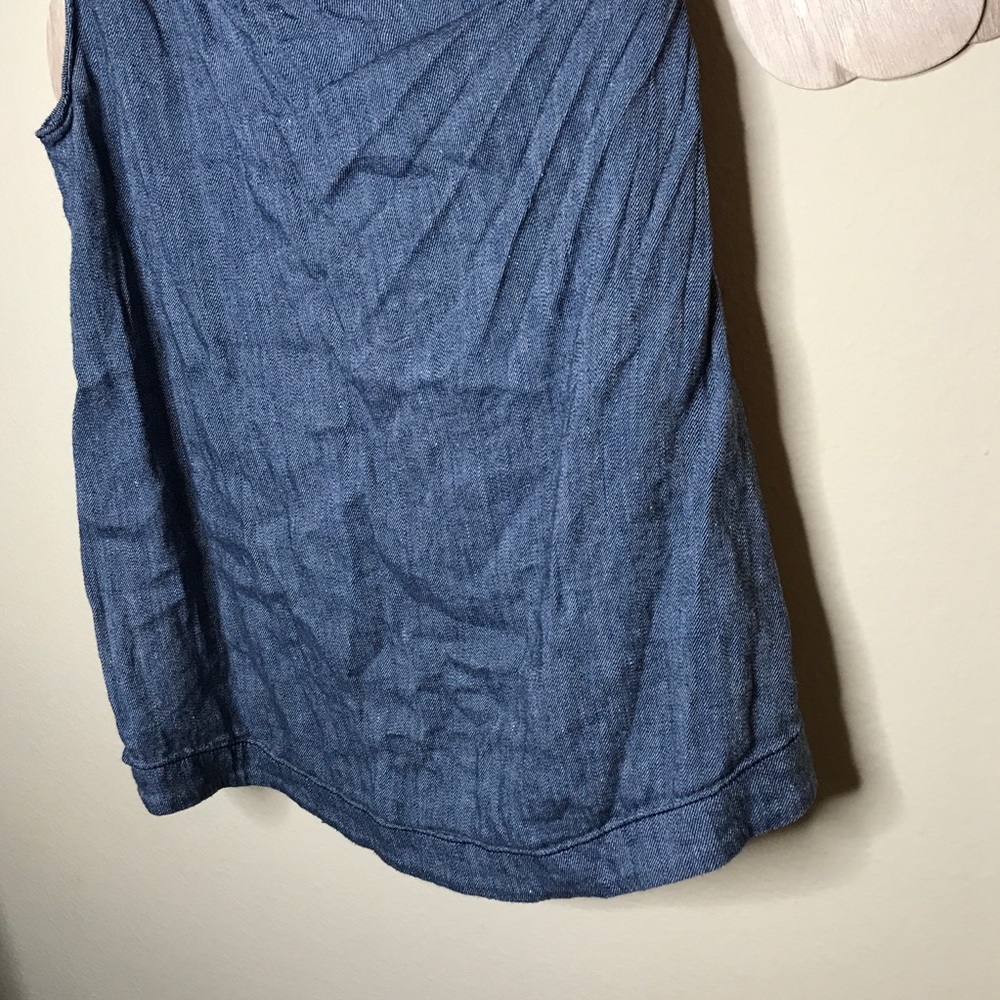🔥 LOFT chambray one shoulder tank top blouse - Picture 2 of 4
